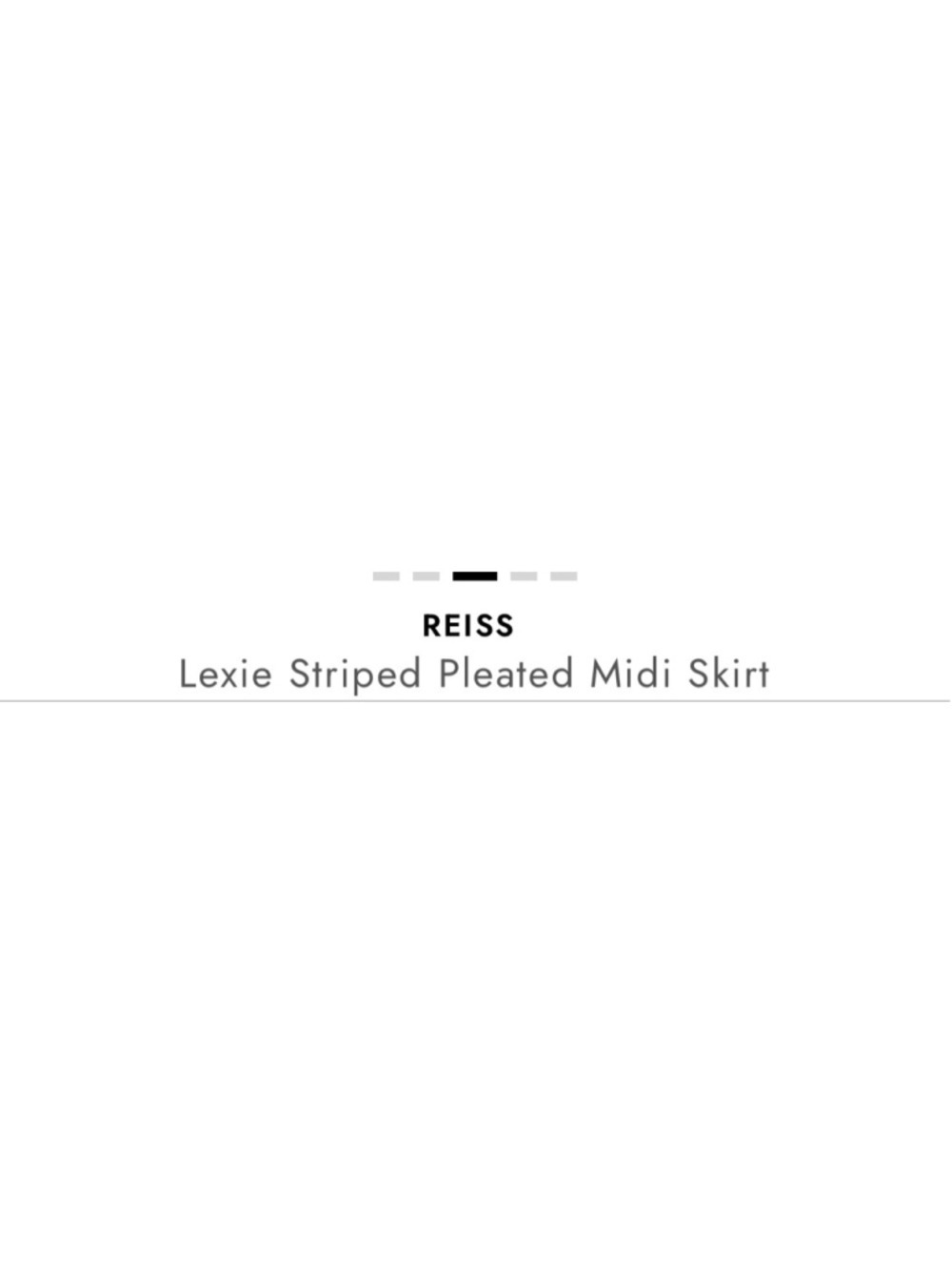 NWT REISS Lexie Striped Pleated Midi Skirt Size 12 Beige White - Picture 4 of 6
